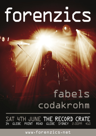 Forenzics, Fabels & Codakrome @ The Record Crate 04-06-16